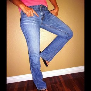 Armani Exchange AX Boot Cut Jeans Distressed Denim